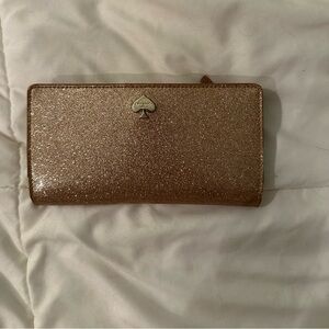 Kate Spade Sparkly Rose Gold Wallet